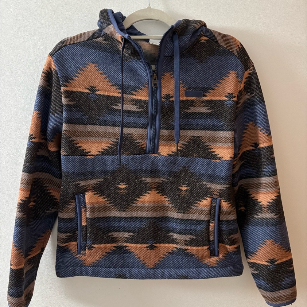 Cinch Blue and Tan Patterned Jacket - image 1